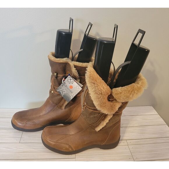 Blondo Women's NWT Waverly Waterproof Brown Leather Boot Size 11 - Picture 2 of 12